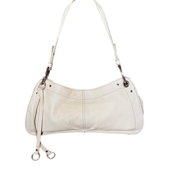 Alfani Cream Leather Shoulder Bag with Magnetic Closure - Picture 1 of 12